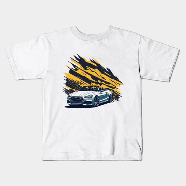 Audi S5 Cabriolet Classic Car Kids T-Shirt by Cruise Dresses